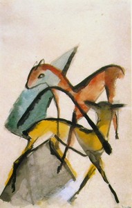 Franz Marc: Capriolo rosso e capriolo giallo